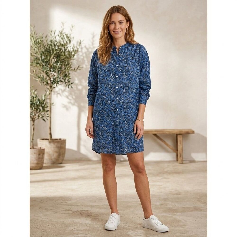 Odd Molly Anthropologie Floral Printed Buttondown Tunic Top Oversized S 254737